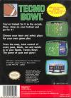 Tecmo Bowl Box Art Back